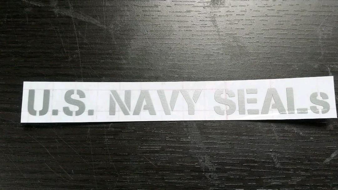 ネイビーシールズ NAVY SEALS カッティングステッカー 銀色_画像2