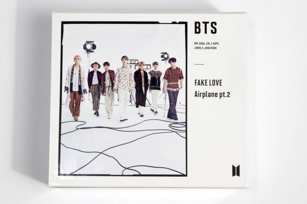 BTS■日本盤CD4枚セット【Fake Love/ Airplane Pt.2 / 4形態セット】限定 三方背BOXケース付 防弾少年団■DVD付■初回限定盤 A B C 通常盤_画像2