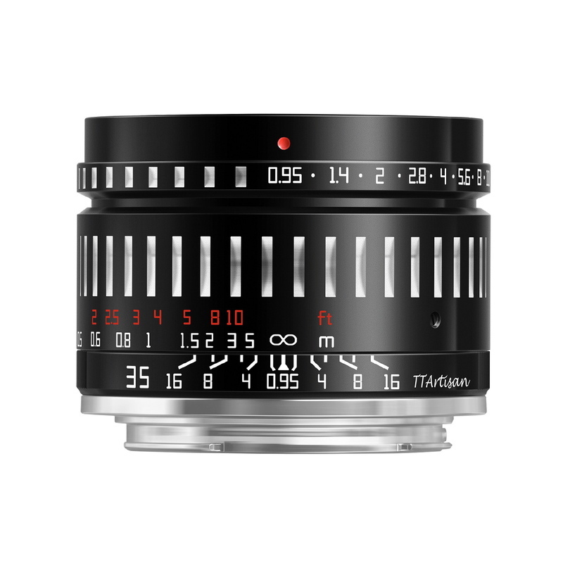 . Takumi optics TTArtisan 35mm F0.95 C Sony E mount APS-C lens black × silver 