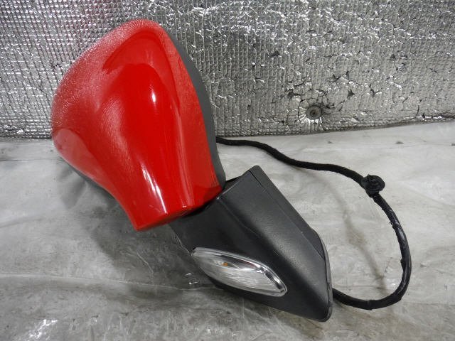 H24 year Peugeot 207 ABA-A75F01 right door mirror * red KKN [ tested ] [ZNo:03012065] 9165