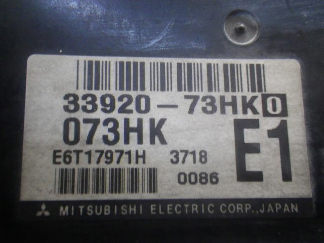 【検査済】 H15年 MRワゴン UA-MF21S 前期 エンジンコンピューター K6A 33920-73HK0 スロボ付 [ZNo:04005358] 9420_画像3