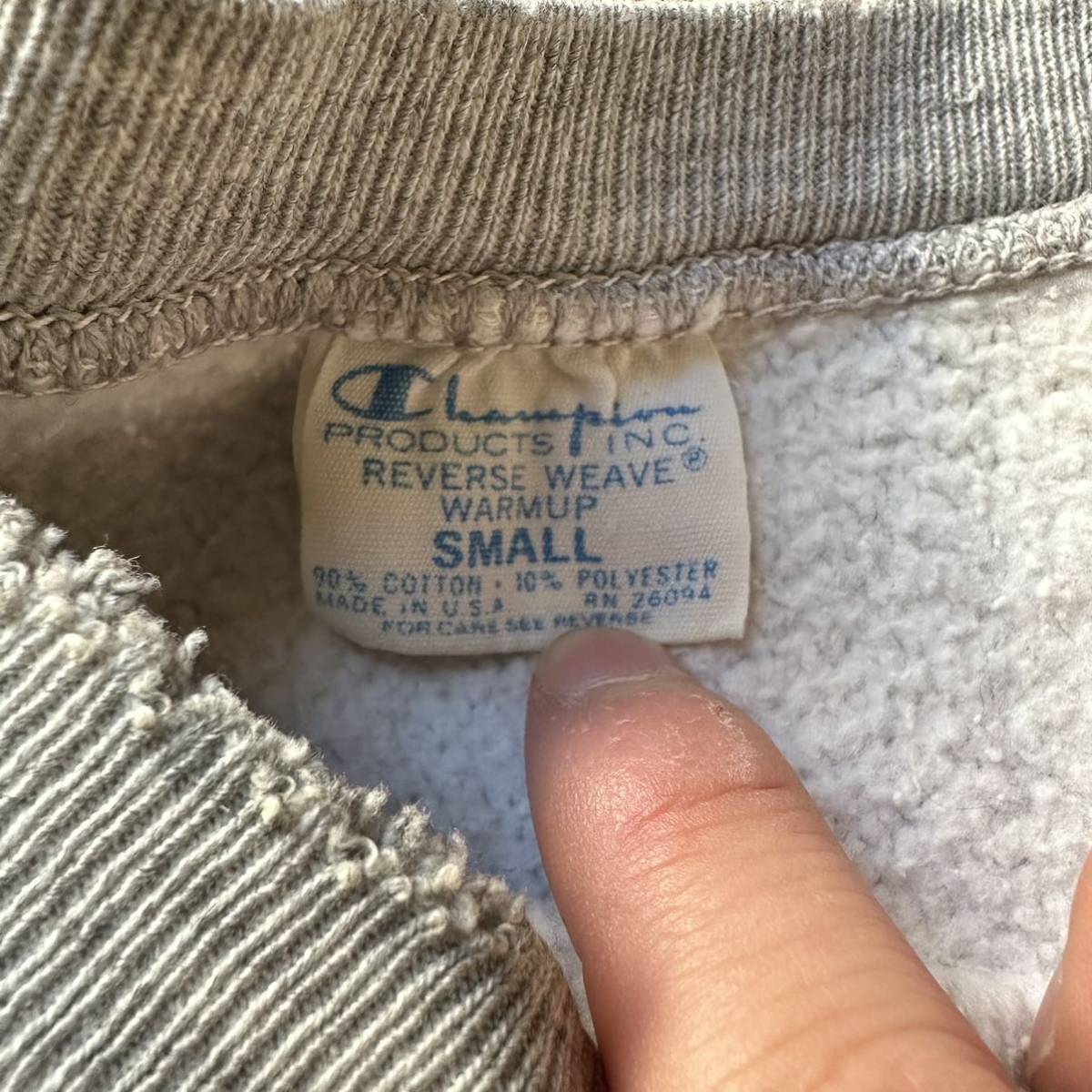 1970's 単色タグ Champion リバースウィーブ スウェットシャツ SMALL 3
