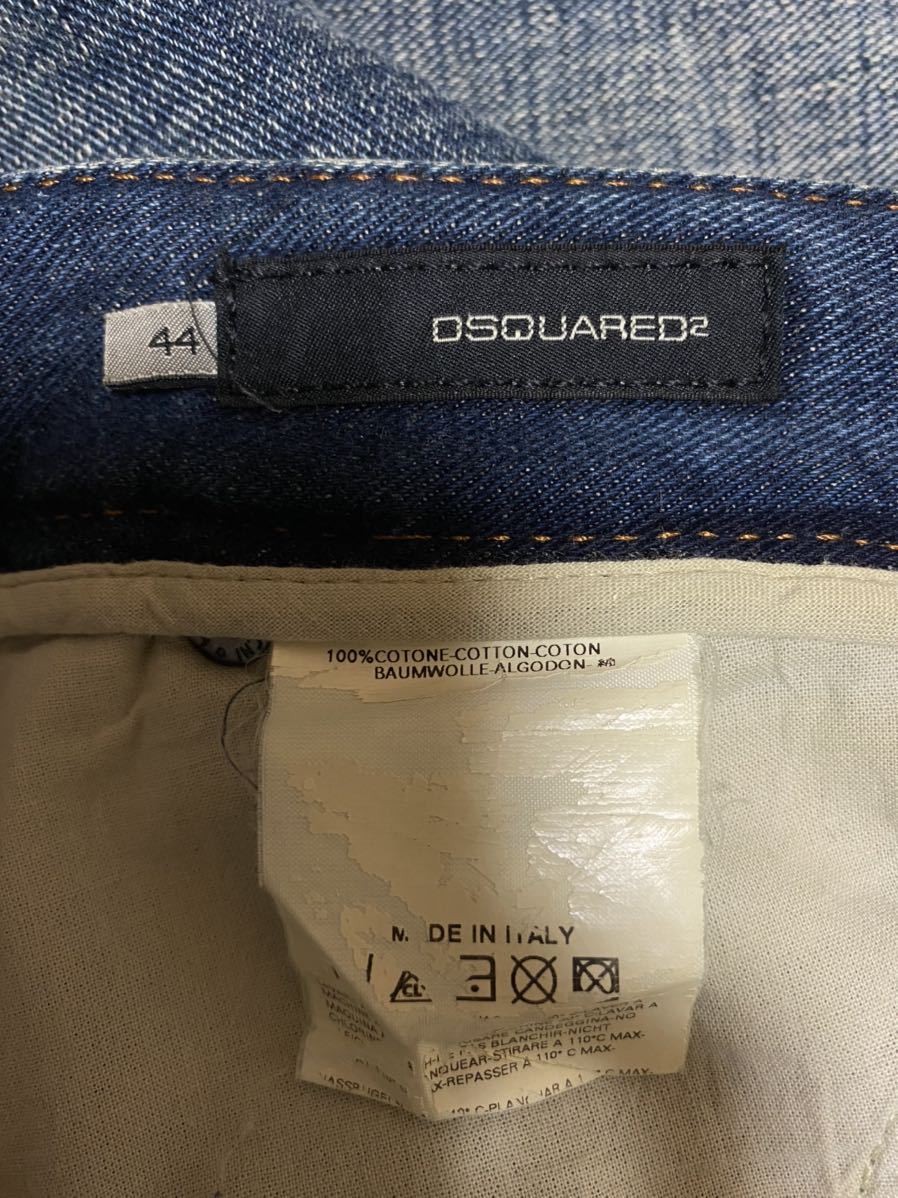 DSQUARED2 ディースクエアード　ジーンズ　デニム　レザーパーツ　サイズ44_画像9