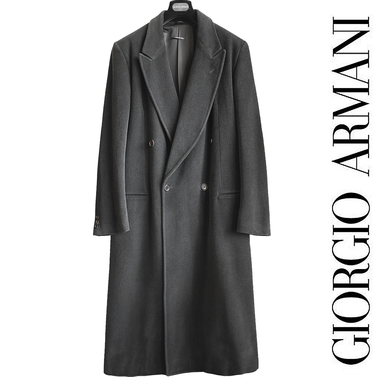 豊富なギフト チェスターコート ウールメルトン ARMANI GIORGIO