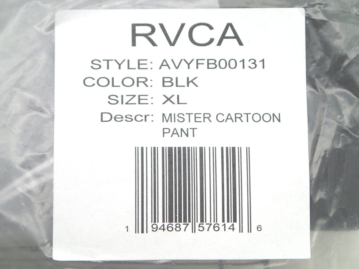 MISTER CARTOON X RVCA SWEAT PANTS BLACK XL ミスターカートゥーン ルーカ スウェット スエット パンツ ブラック コラボ クラウン 黒 陰陽_画像10