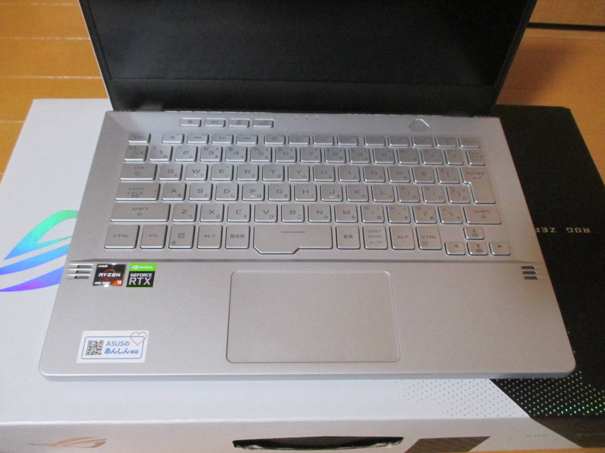 美品 ASUS GA401IV-R9R2060W ROG Zephyrus G14 GA401IV 14インチ AMD Ryzen 9 4900HS RTX 2060 Max-Q SSD 512GB メモリ 16GB