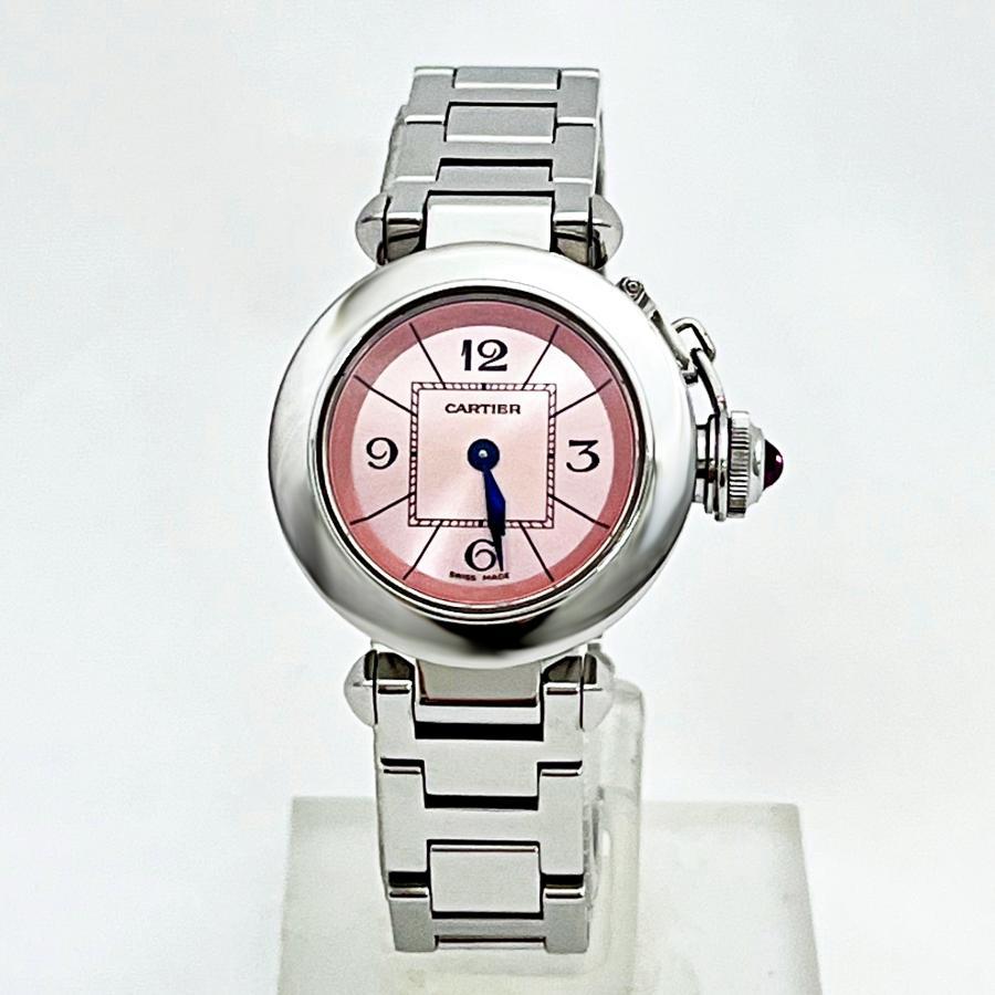 非売品 送料無料 中古 カルティエ 時計 CARTIER ミスパシャ W3140008 クォーツ ピンク 腕時計 レディース 内箱付き 142933 その他
