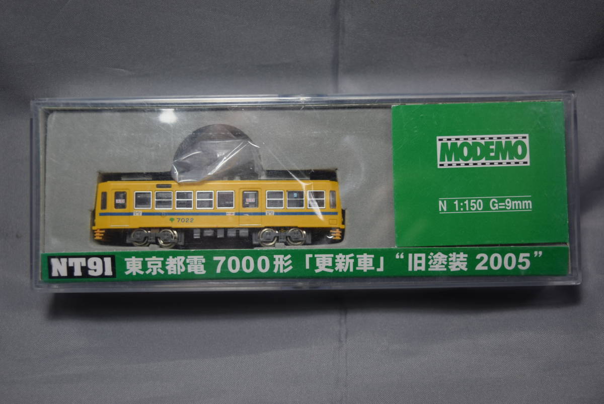 # редкостный 1/150 N gauge Junk mo demo MODEMO(NT91) Tokyo Metropolitan area электро- 7000 форма [ обновление машина ] старый покраска 2005(M есть )[ осмотр ]7022 Hasegawa транспорт отдел . река линия Sakura тигр m