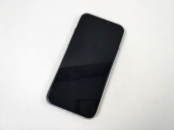 iPhone 12用 薄型ハードケース カバー シンプル 透明 クリア 側面フル保護 PC_画像2