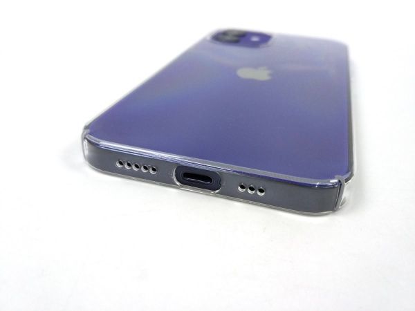 iPhone 12用 薄型ハードケース カバー シンプル 透明 クリア 側面フル保護 PC_画像4