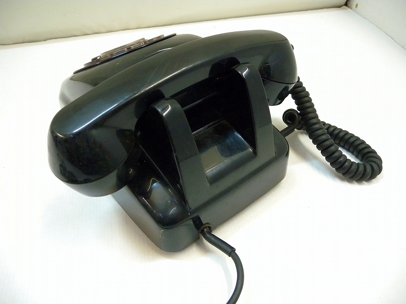 C1016* Showa Retro black telephone condition no check present condition delivery [ Junk ]
