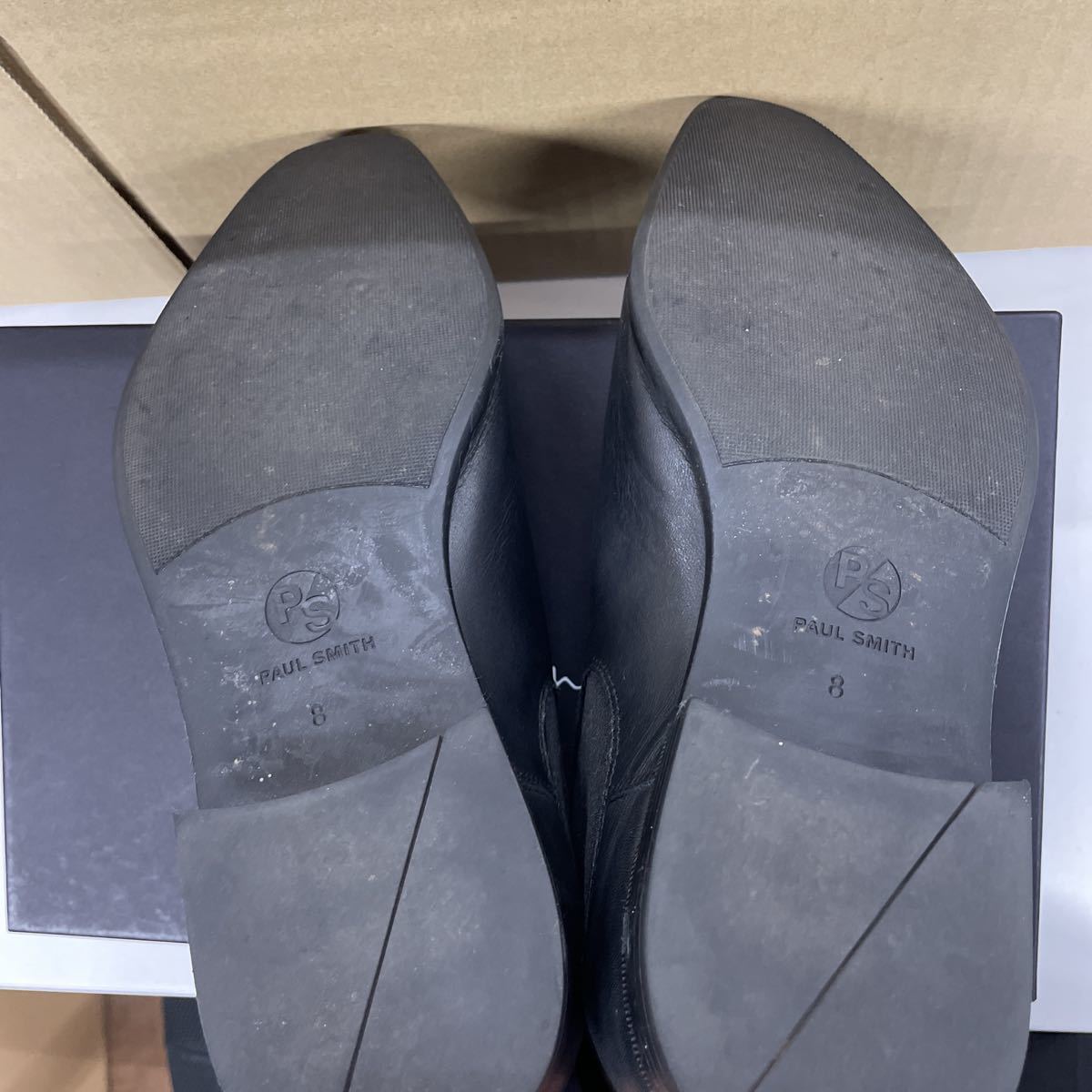 人気満点 ブラック ブーツ 革靴 牛革 Smith PAUL C12/【美品】ポール