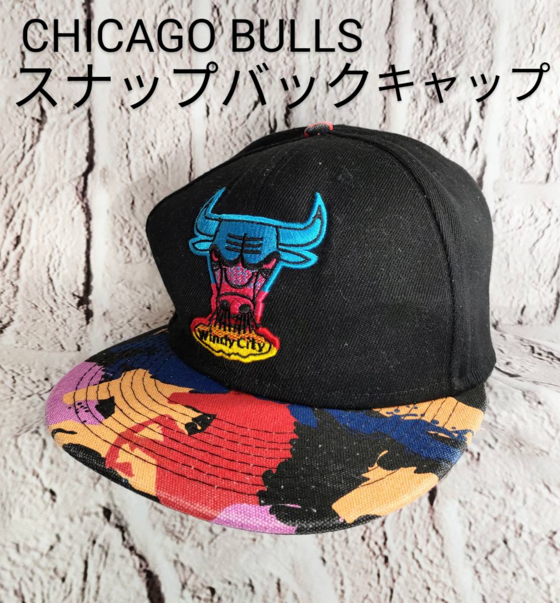 ★送料無料★ ＵＳ古着 NBA CHICAGO BULLS シカゴブルズ キャップ スナップバックキャップ_画像1