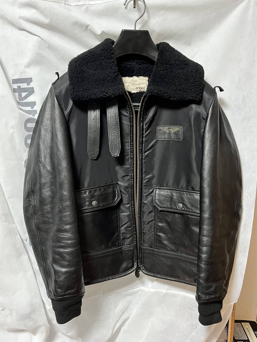 2021年春の AVIREX アビレックス ジャケット ボマー コンビ ムートン 6171071 Lサイズ ドゥーズィエムクラス DEUXIEME CLASSE 22SS ミリタリーブルゾン ジャケット ナイロン ジップアップ カーキ AA ■OS レディース