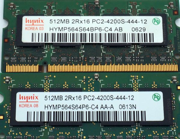 ^ memory PC2 4200S-444-12 512MB×2 256MB×2 1.5GB SO DIMM DDR2 4 pieces set ^