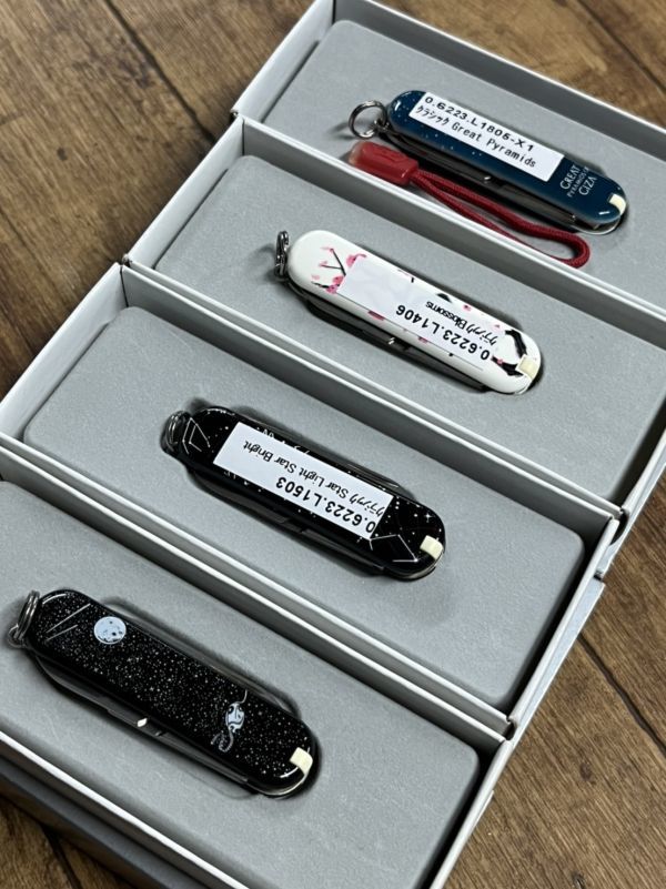 未使用!美品 宇宙 星座 桜 ピラミッド ビクトリノックス 4点 セット ナイフ コレクション クラシック フォールディング mc03015897_画像8