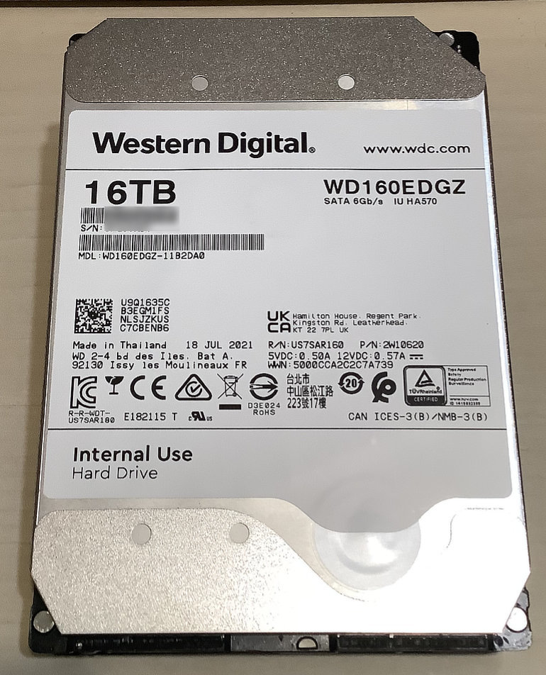 WD WD160EDGZ-11B2DA0 16TB SATA HDD HC550類似 1_画像1