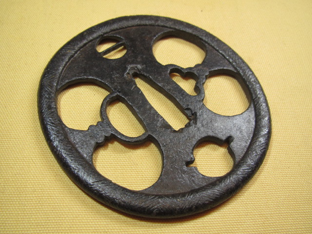 優品 857 鉄鍔 平安城鍔 音色良 耳象嵌|PayPayフリマ