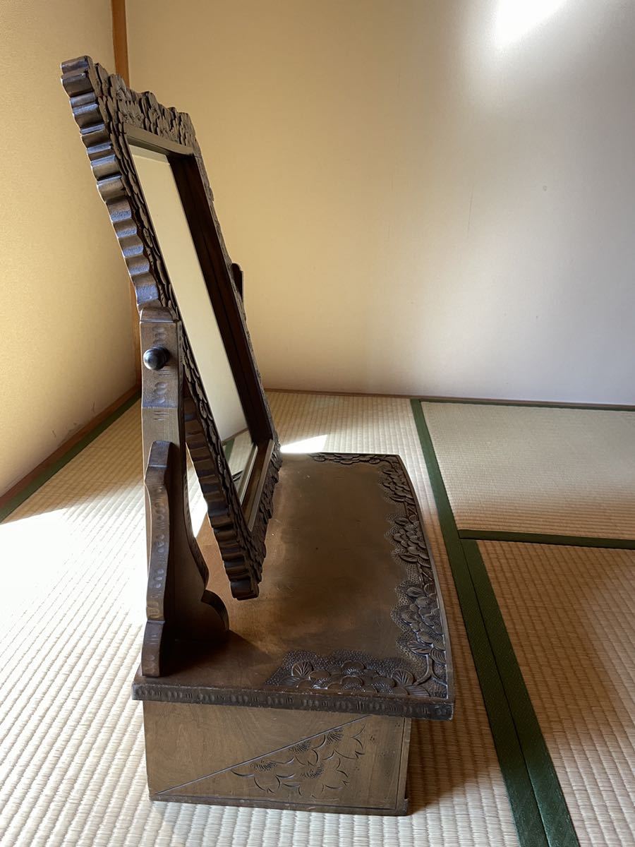 軽井沢彫 姿見 シバザキ 20万円 鏡台7 churchshepherds.org