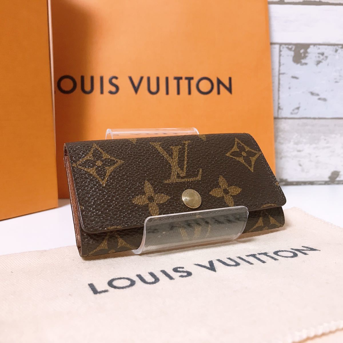 良品 LOUIS VUITTON ルイヴィトン タイガ キーケース 4連 黒色 - 通販