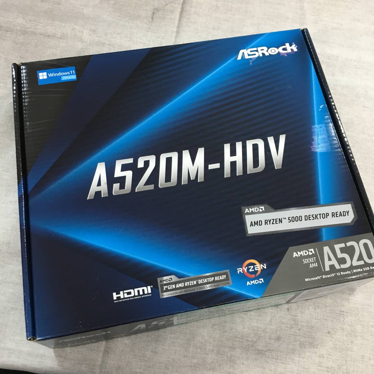 現状品 ASRock AMD Ryzen 3000/4000シリーズ Soket AM4 対応 A520