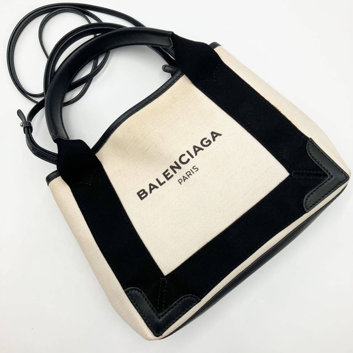 ヤフオク! - BALENCIAGA バレンシアガ ネイビーカバス XSサ...