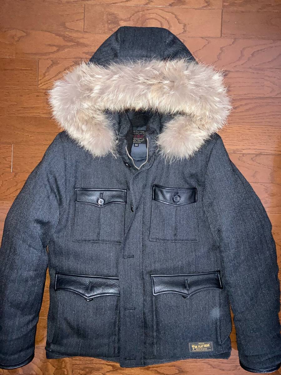 THE FLAT HEAD フラットヘッド ヘリンボーンウールダウンジャケット