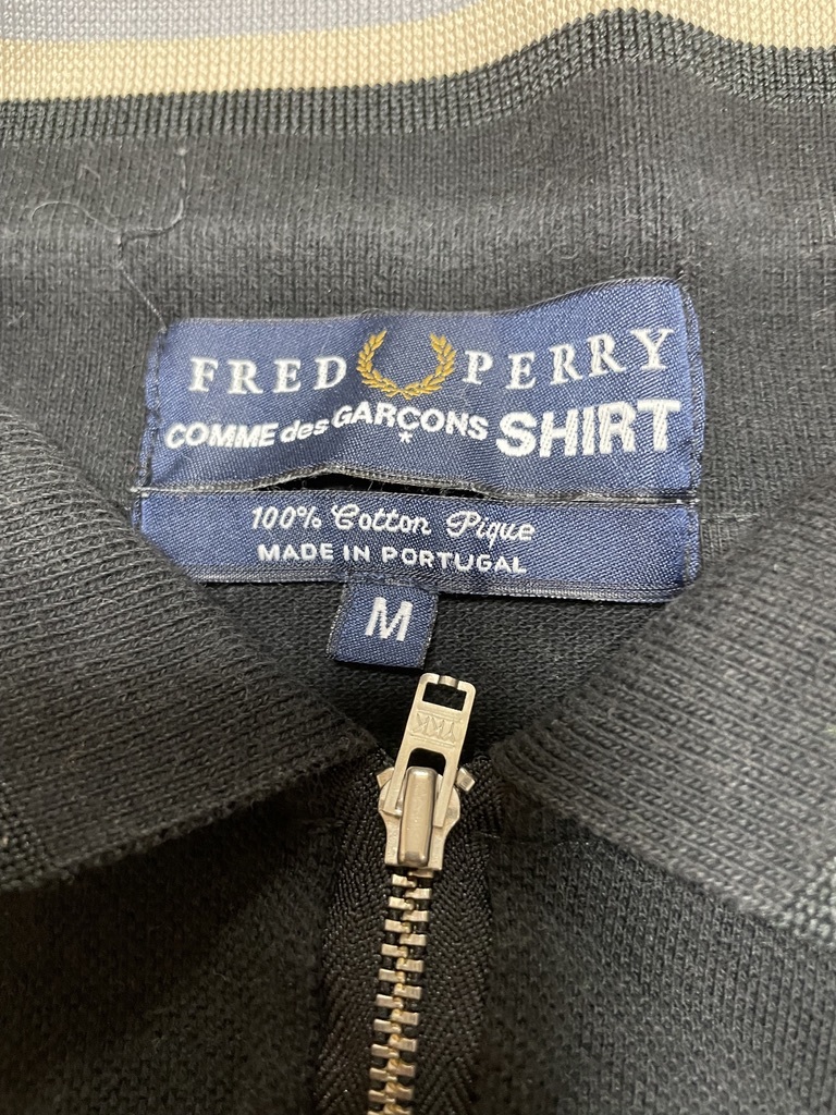 コムデギャルソンシャツ COMME des GARCONS SHIRT × フレッドペリー FRED PERRY ポロシャツ 半袖 鹿の子 M ブラック_画像3