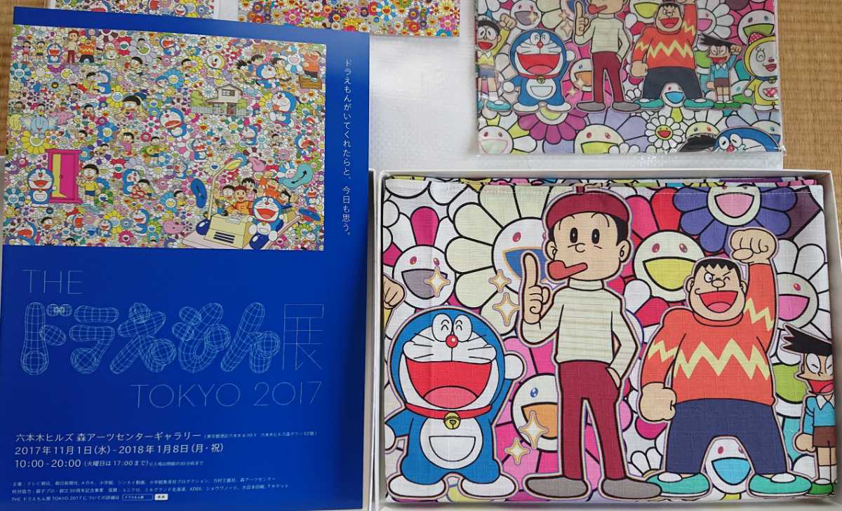 ドラえもん展 マルチクロス 約104cm x 104cm Yahoo!オークション - 新品 セット 村上隆 ドラえもん マルチ