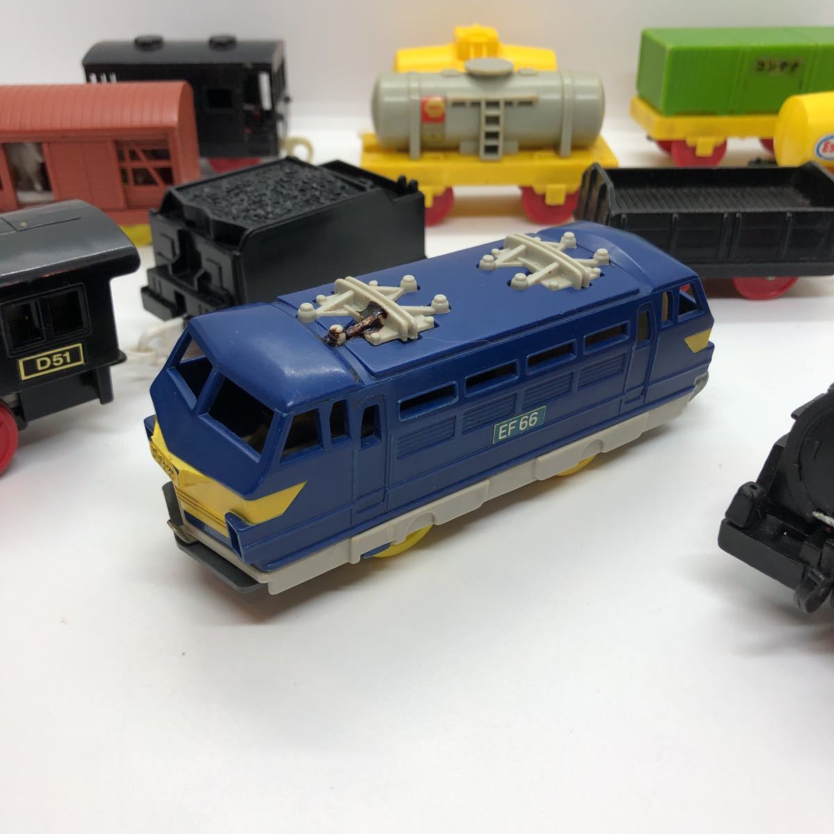 でんききかんしゃ プラレール 車両 レトロ 昭和 上下箱 往復 EF-66-