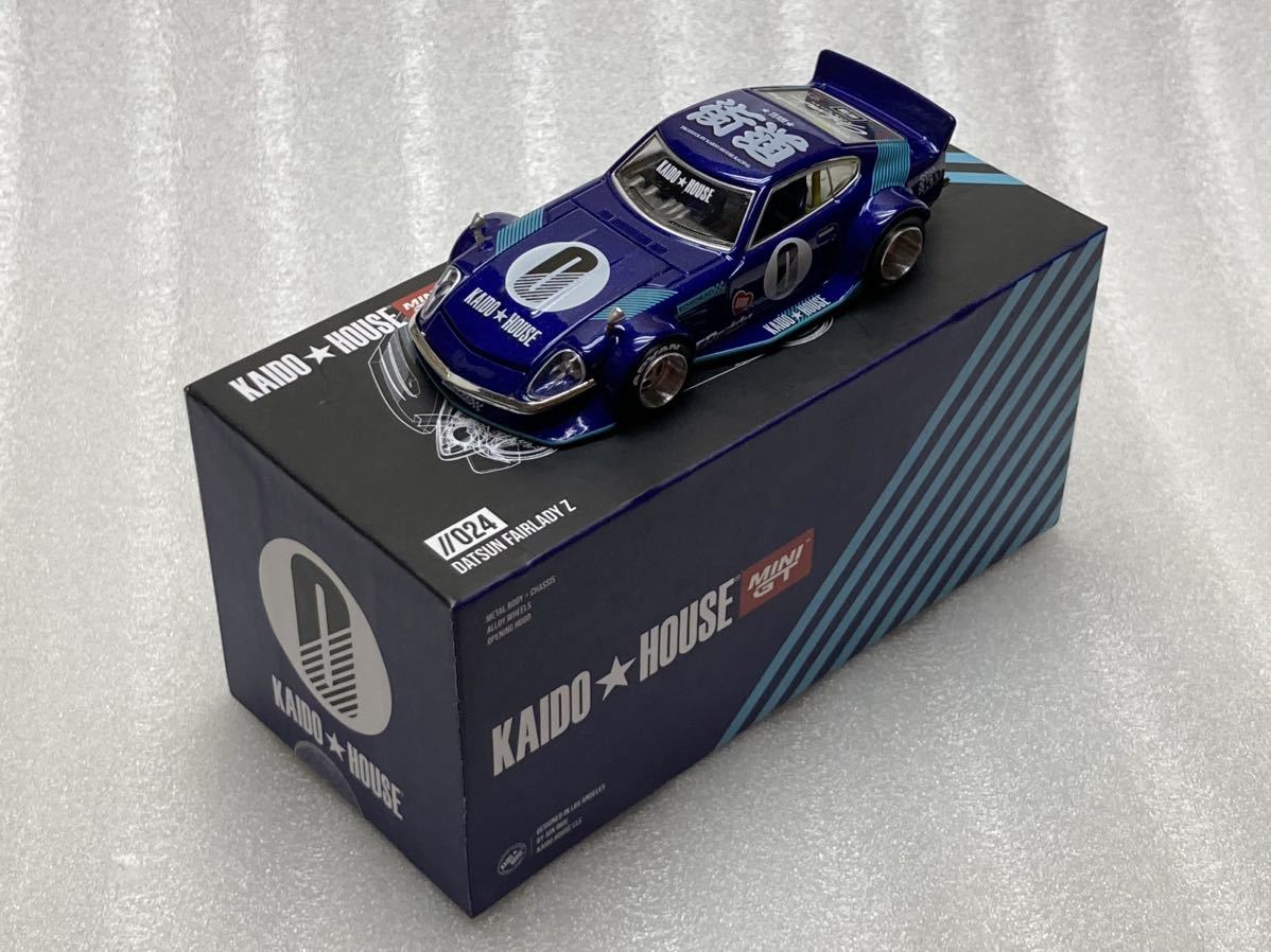 即決 MINI GT 1/64 ダットサン KAIDO フェアレディ Z ブルー 右ハンドル 美品 ルース KAIDO HOUSE 街道ハウス  KHMG024