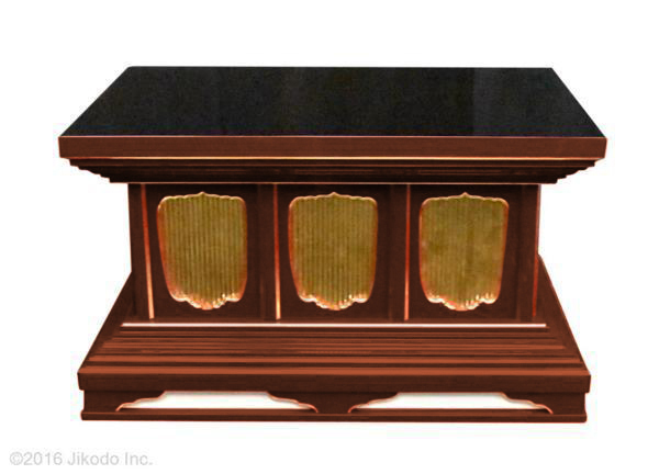 【寺院仏具】潤み塗り 厨子台 須弥壇 幅約90センチ 安心の自社工場製作品 国産高級木製寺院仏具(受注生産品)(商品番号10155u)_画像3