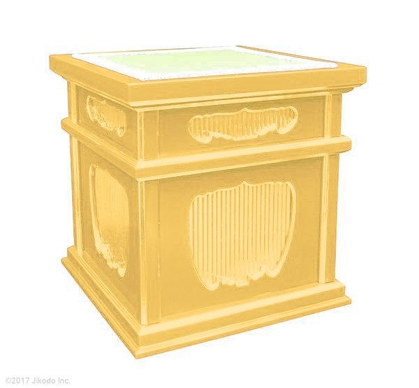 【寺院仏具】金色塗り椅子式二重礼盤 4面とも同一デザイン(受注生産品)(商品番号61059g）_画像3