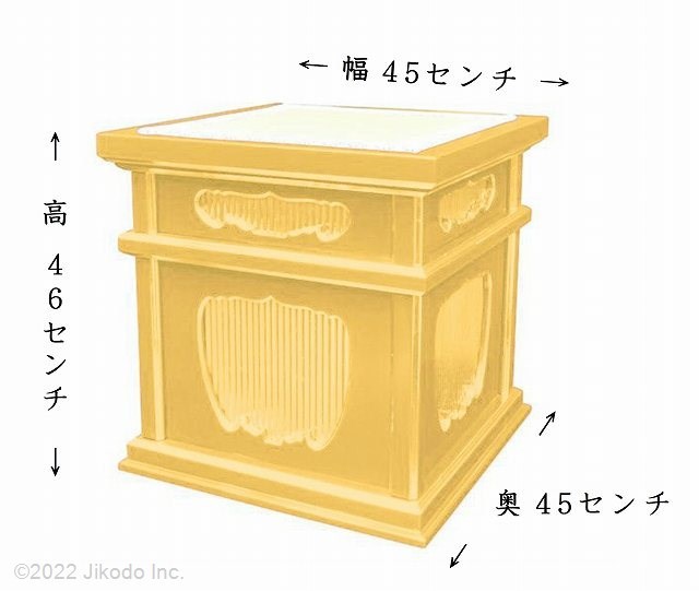 【寺院仏具】金色塗り椅子式二重礼盤 4面とも同一デザイン(受注生産品)(商品番号61059g）_画像6