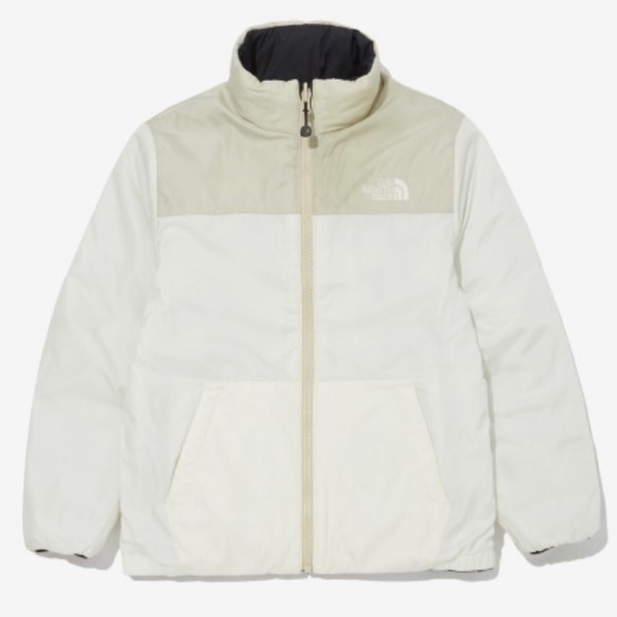 新品【リバーシブル 黒×アイボリー】中綿ジャケット ノースフェイス 160cm THE NORTH FACE