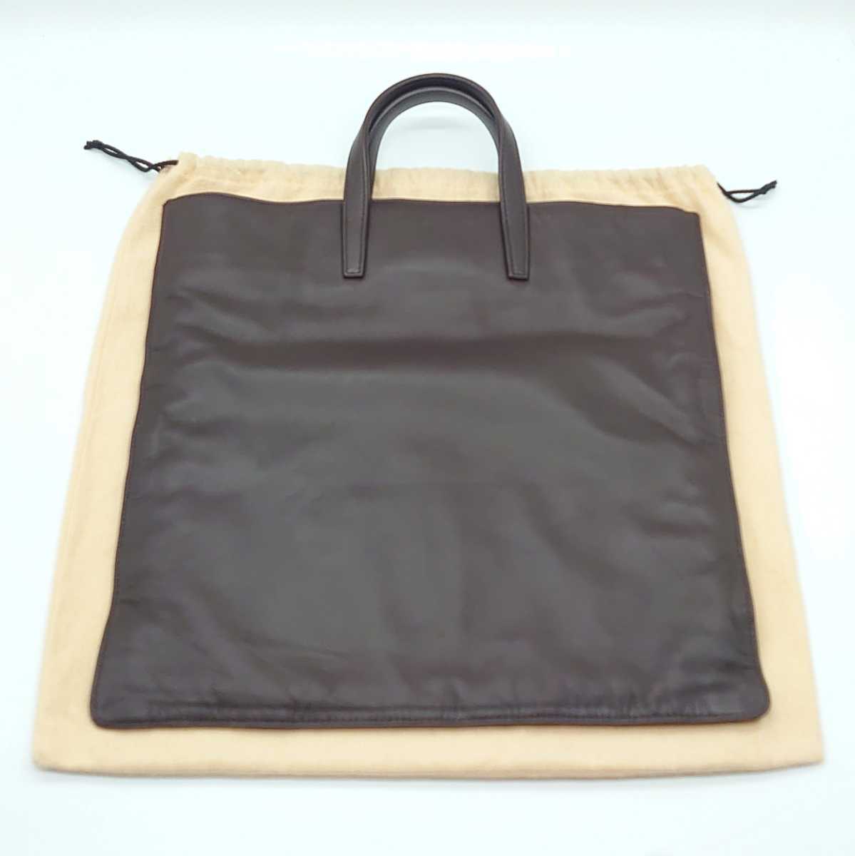 LOEWE Loewe napa leather tote bag handbag dark brown original leather plain simple brand character storage bag Vintage dn-22x1146