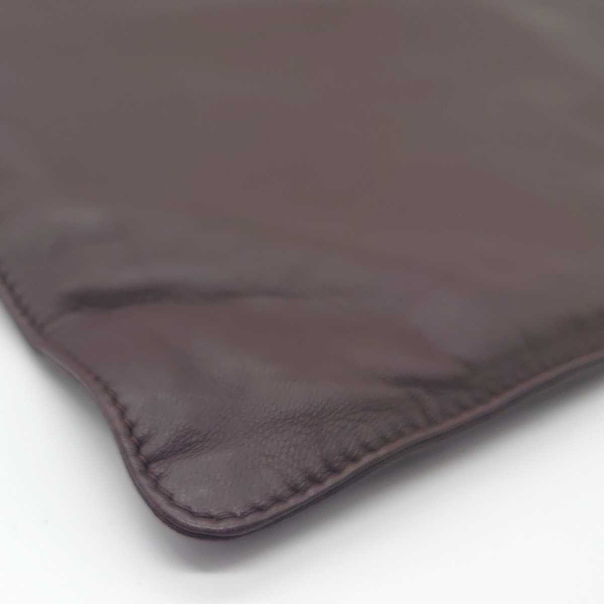LOEWE Loewe napa leather tote bag handbag dark brown original leather plain simple brand character storage bag Vintage dn-22x1146