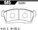 ACRE アクレ ブレーキパッド ダストレスリアル フロント ミラ L250S/L250V 2WD NA/TURBO共通 645_画像3