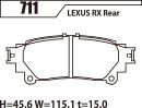 ACRE アクレ ブレーキパッド PC3200(競技専用) リア GS350 GRL10 F-sports除く 711_画像3