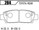 ACRE アクレ ブレーキパッド ZZC(Zi:Zi:Si:) リア マーク2/チェイサー/クレスタ JZX90 NA 284_画像3