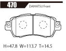 ACRE アクレ ブレーキパッド PC2600(競技専用) フロント ムーヴキャンバス LA800S 470_画像3