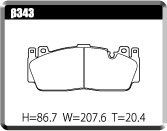 ACRE アクレ ブレーキパッド PC3200(競技専用) フロント BMW M2 F87 Competition β343_画像3