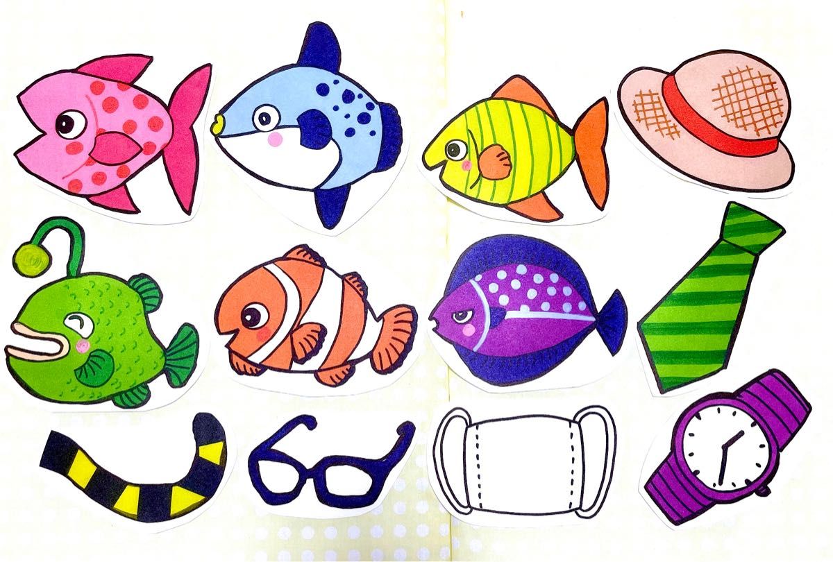 《パネルシアター》さかながはねて保育教材オリジナルイラスト大人気完成品誕生日手遊び魚水族館赤ちゃん