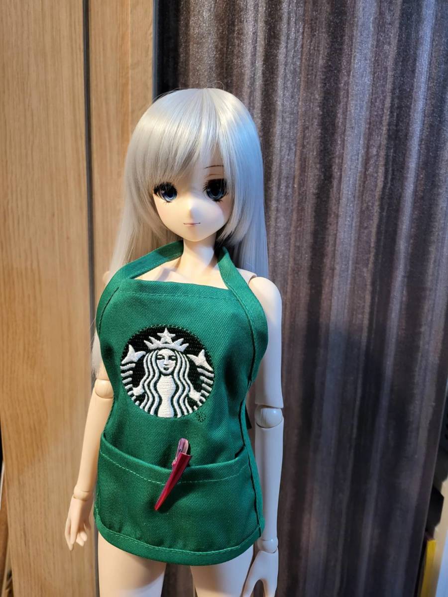 小物 アクセ ：スタバ volks ボークス SD～MDD or SMART DOLL スマートドール等サイズ　スターバックスエプロン（海外正規品・美品）