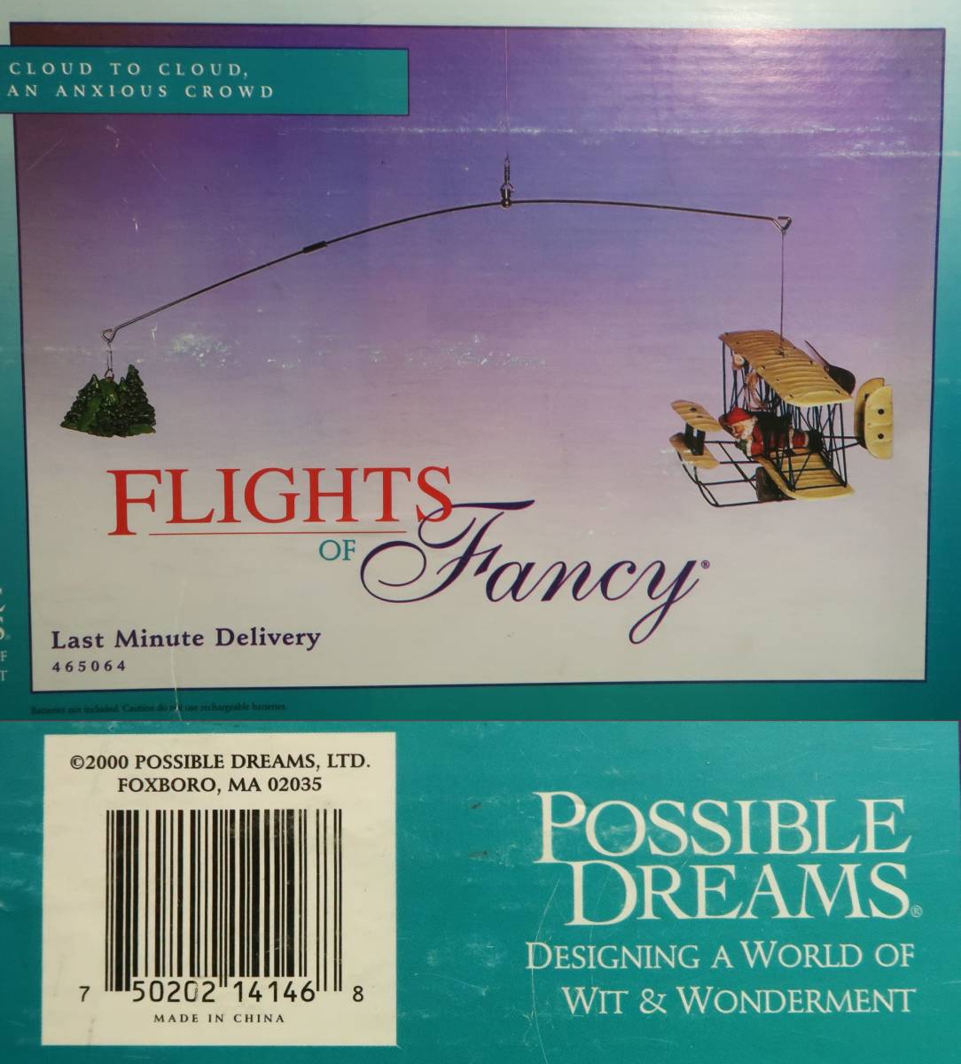 Last Minute Delivery/Possible Dreams Flights of Fancy Santa Claus. ... свет Flyer. вращение mobile 465064