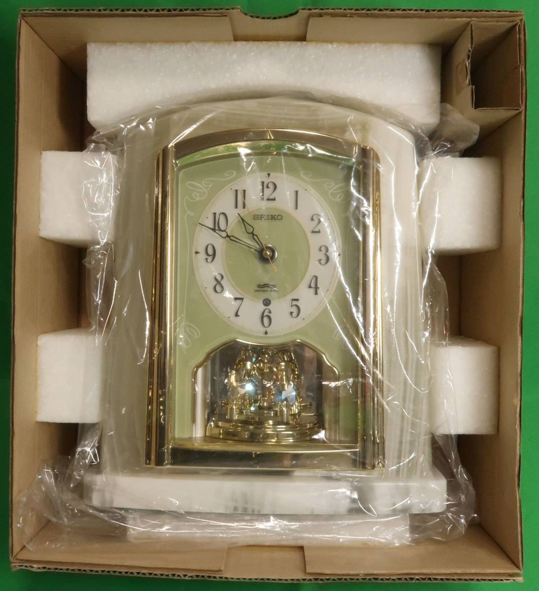 お気に入り】 セイコータイムクリエーション 天然オニキス枠置時計