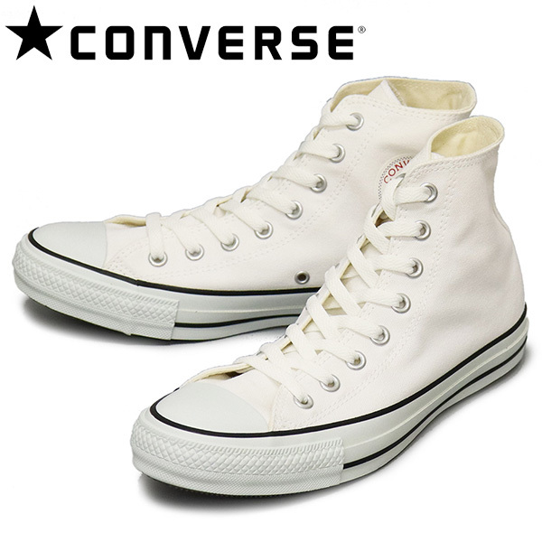 CONVERSE (コンバース) 32664380 キャンバス オールスター カラーズ HI ホワイト ブラック CV032 US6-24.5cm