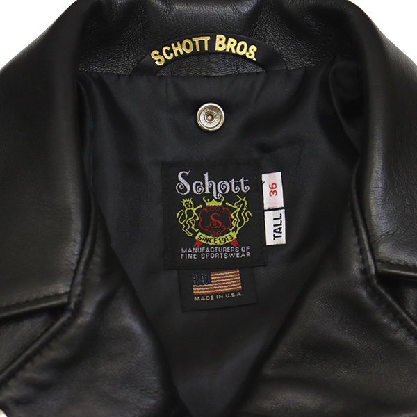 Schott (ショット) 3950093 7646 217US SHEEP ONE STAR RIDERS JKT シープ ワンスター ライダースジャケット 09(10)BLACK 42_schott