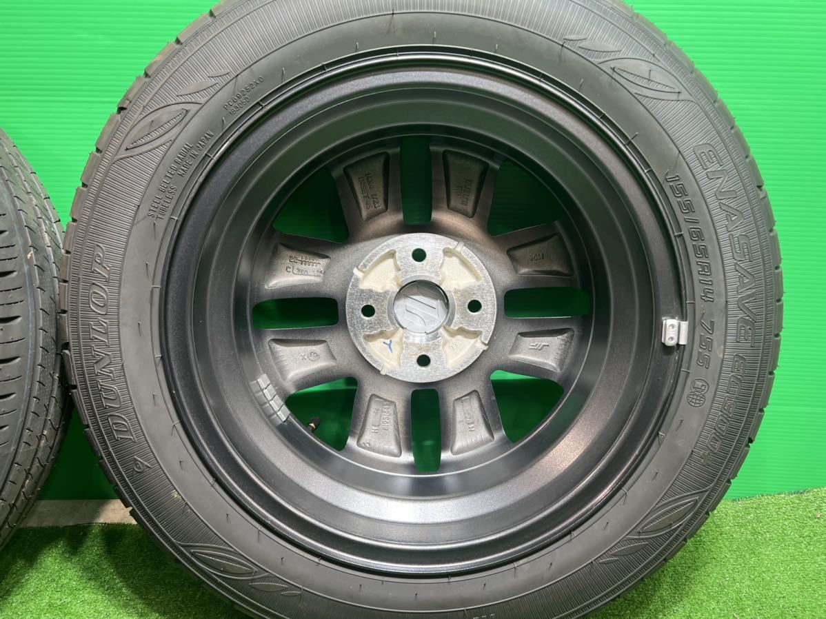 送料込【R5年新車はずしのタイヤ】スペーシア 純正 155/65R14 75S-