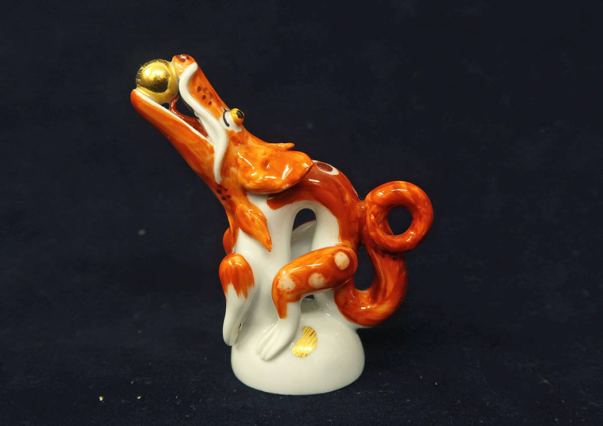★マイセン★干支フィギュリン★辰【タツ】★新品未使用★一級品★ マイセン 置物□タツ 水色 フィギュリン 6.5cm 干支シリーズ 辰